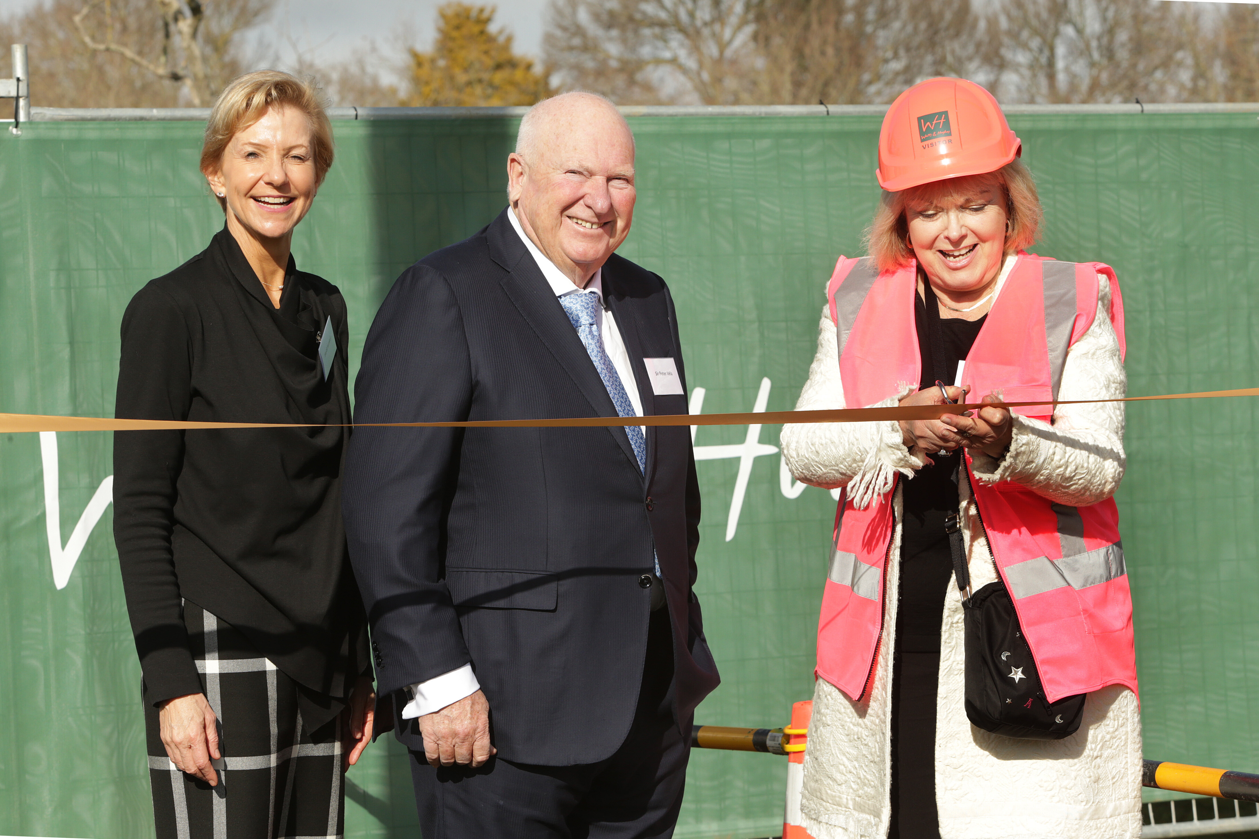 Hilton VP Heidi Kunkel, Sir Peter Vela, and Hon. Judith Collins at the official groundbreaking ceremony